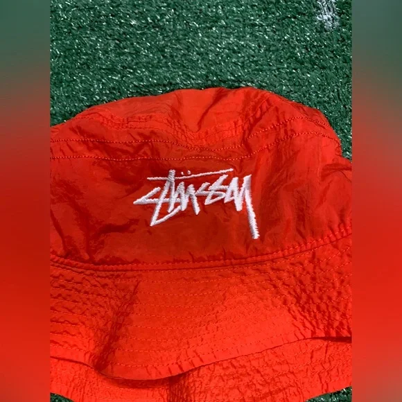 Nike x Stussy Bucket Hat Habanero Red Adult Unisex Size S/M - Picture 3 of 6